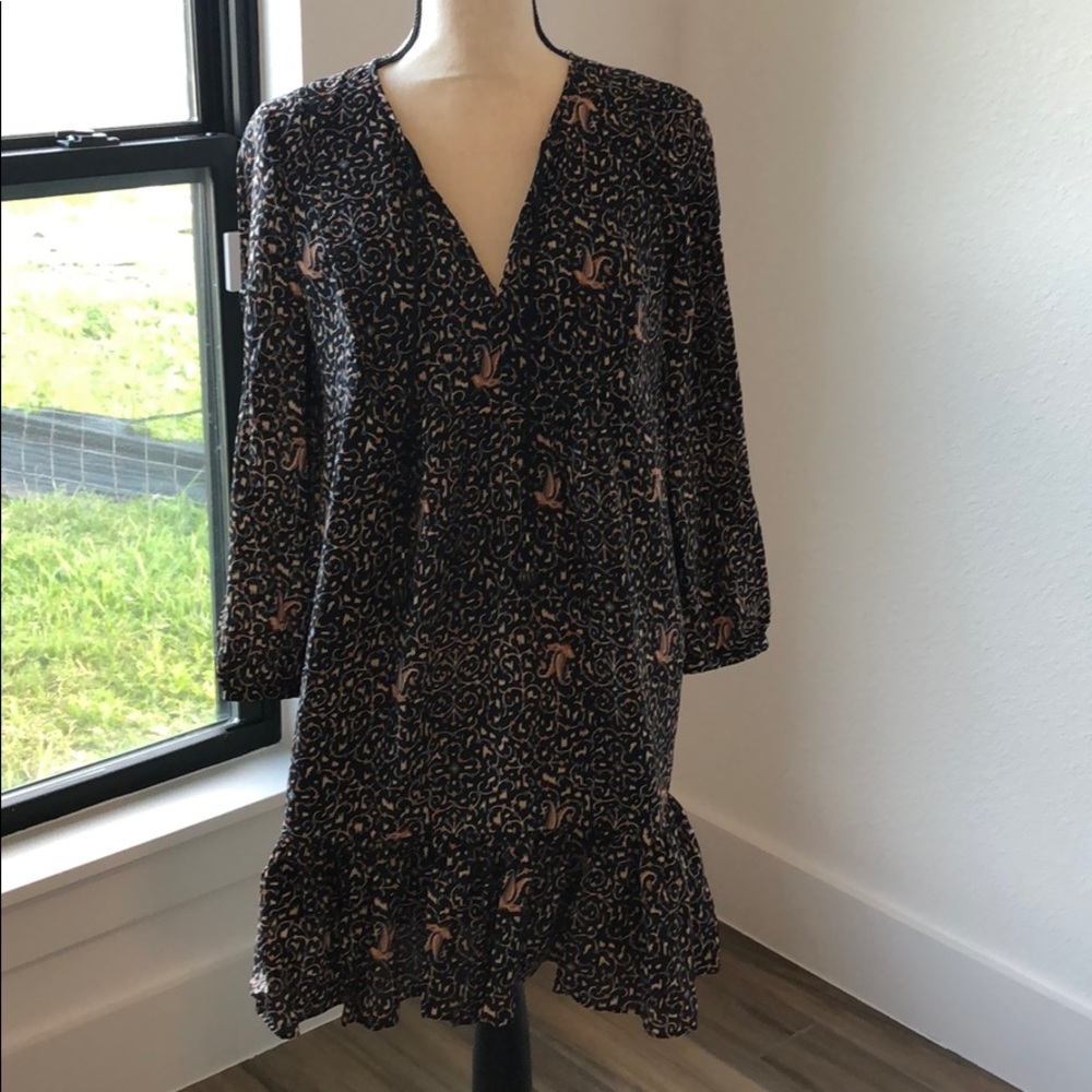 Madewel 00 dropped wait silk dress